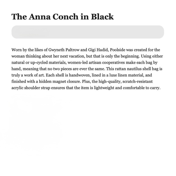 Poolside The Anna Conch Bag In Midnight Black - Picture 6 of 8